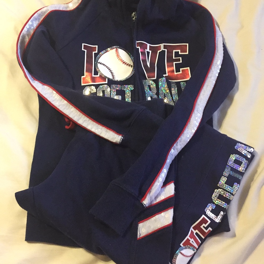 LOVE SOFTBALL justice jogging suit
